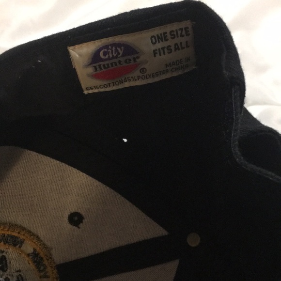 New York hat cap by City Hunter adjustable cotton polyester black yellow white - Picture 4 of 5